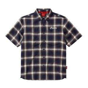 Indian Motorcycle Men's Herringbone Shirt Navy Medium